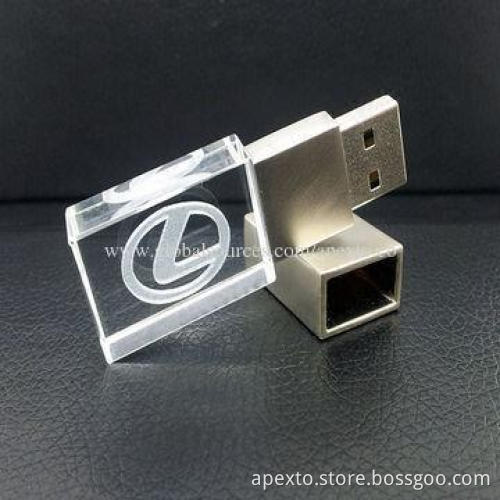 Crystal Shock-resistant Wooden USB Flash Drives with Up to 64GB Capacity, Supports Plug-and-play